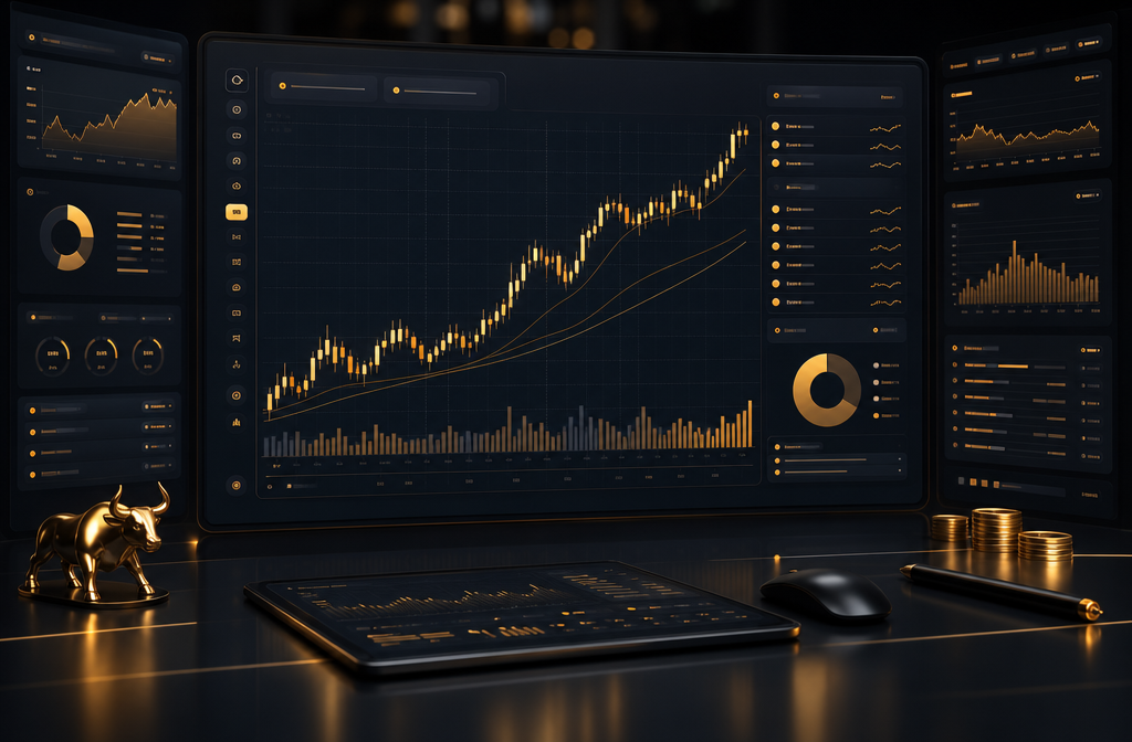 Finanzielles Analyse-Dashboard mit Kursverlauf